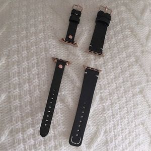 Set of 2 Leather Apple Watchbands 38/44mm
